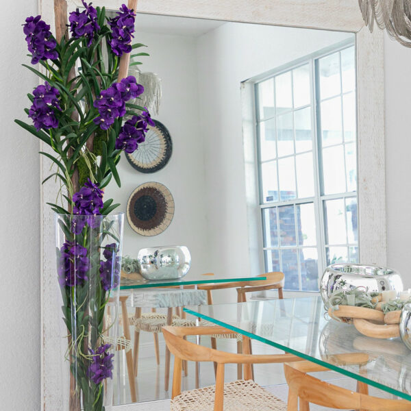 Arrangement Déco Élégant – Orchidées Vanda Lilas