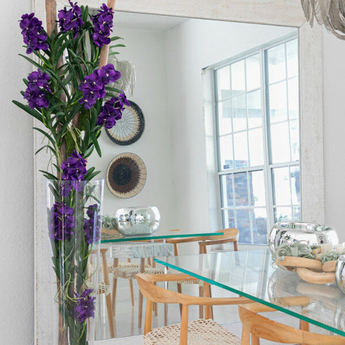 Arrangement Déco Élégant – Orchidées Vanda Lilas