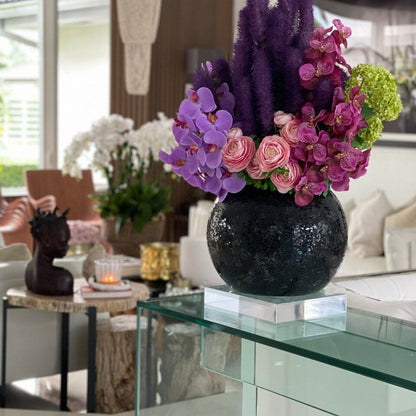 Schwarze Mosaikvase