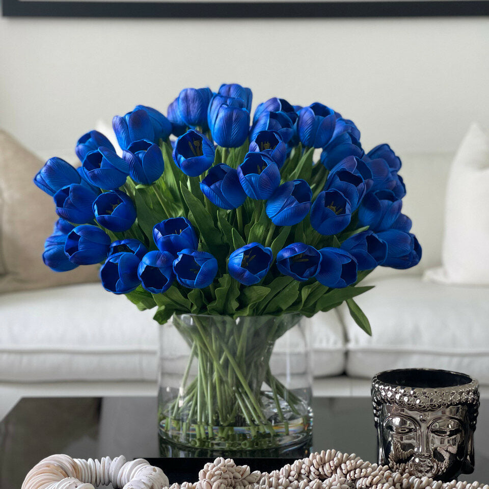 Arrangement de tulipes bleues