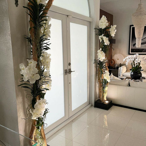 Élégant Arrangement Décoratif – Orchidées Vanda