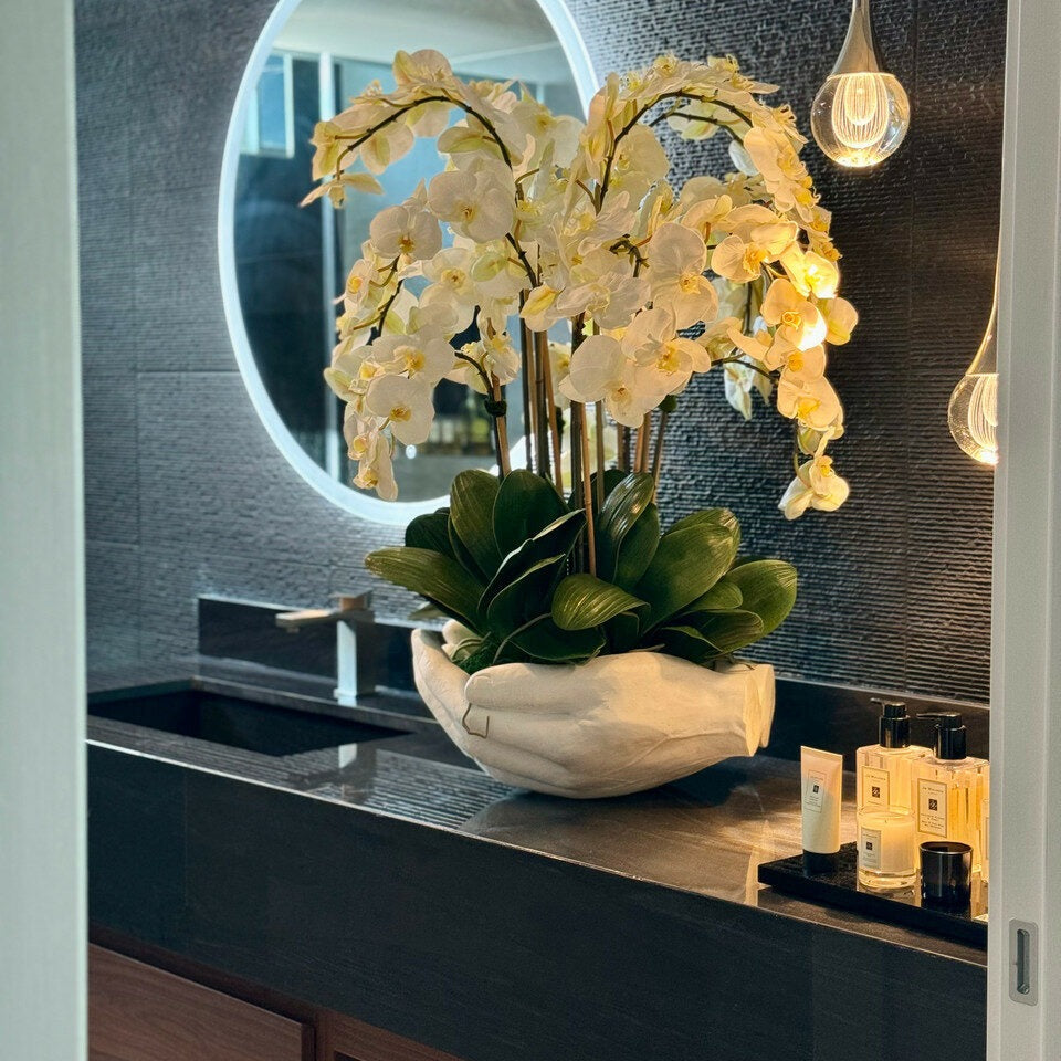 Bouquet d'orchidées Phalaenopsis blanches